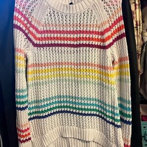 Talbots Multicolor Striped Crew Neck Sweater